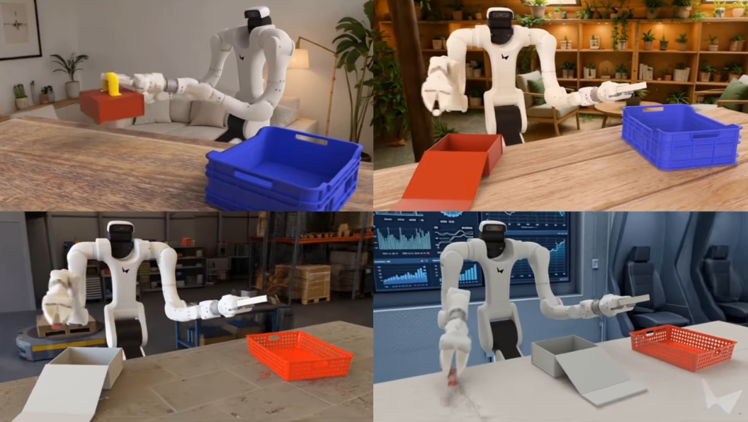 スマートフォン撮影からロボット視点のシミュレーションを生成する例
